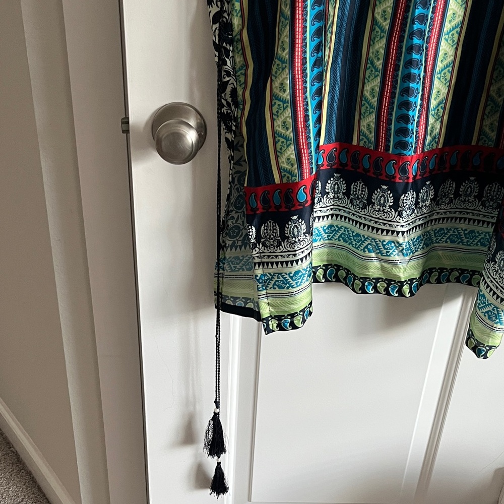 Bohemian Patterned Multicolor Maxi Dress - Picture 6 of 6